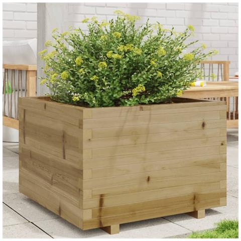 Fioriera Da Giardino 70x70x49,5 Cm In Legno Di Pino Impregnato - Foto 1