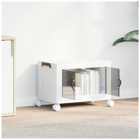 Scatola Portaoggetti Impilabile con Ruote 28 L 48,5x29,5x33 cm - Foto 3