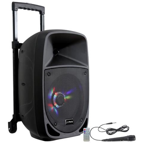Sistema Audio Mobile 300W LED Bluetooth / USB Colore Nero - Foto 1