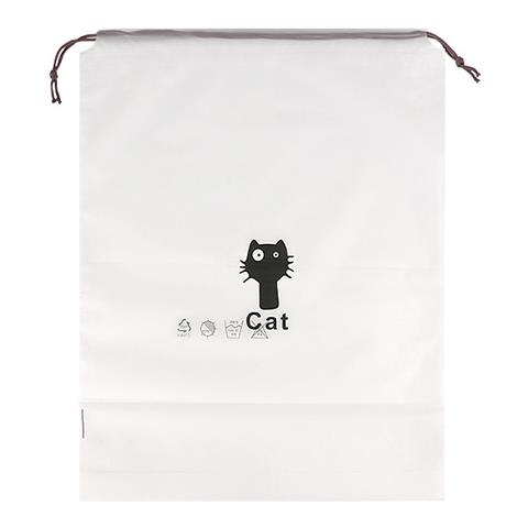 Sacchetti Portaoggetti Trasparenti In Tessuto Non Tessuto (confezione Da 10) Modello Gatto - Foto 1