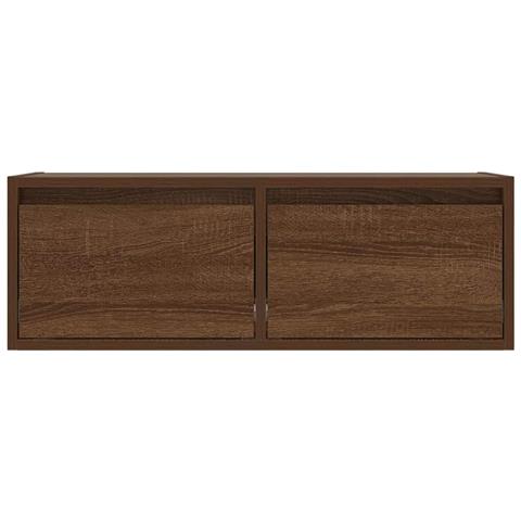 Mobile Porta TV con Luci LED Rovere Marrone 75x35,5x25 cm - Foto 2