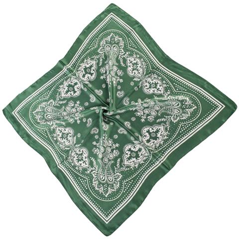 Elegante Sciarpa Quadrata Paisley - 70x70cm Blu Navy   Green - Foto 1