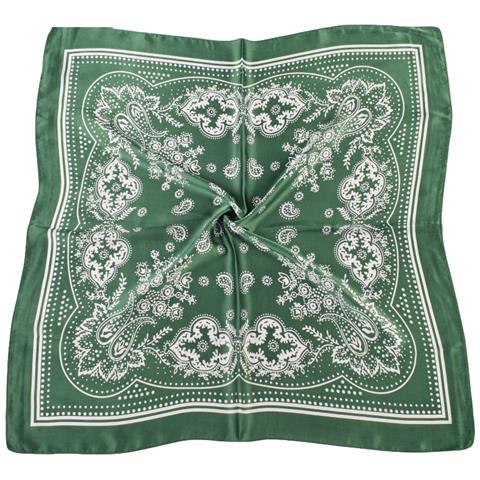 Elegante Sciarpa Quadrata Paisley - 70x70cm Blu Navy   Green - Foto 2