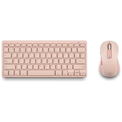 FANTASY (QUERTY, ES) tastiera Mouse incluso Universale RF senza fili + Bluetooth QWERTY Spagnolo Rosa - Foto 1