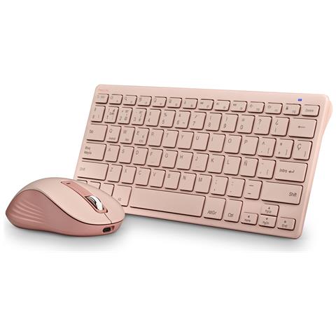 FANTASY (QUERTY, ES) tastiera Mouse incluso Universale RF senza fili + Bluetooth QWERTY Spagnolo Rosa - Foto 3