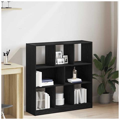 Libreria Rovere Nero 97,5x29,5x100 cm in Legno Multistrato - Foto 1