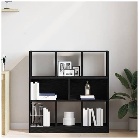 Libreria Rovere Nero 97,5x29,5x100 cm in Legno Multistrato - Foto 9