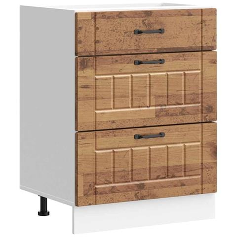 Base Da Cucina Lucca Legno Antico In Legno Multistrato - Foto 2