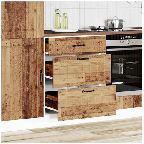 Base Da Cucina Lucca Legno Antico In Legno Multistrato - Foto 3