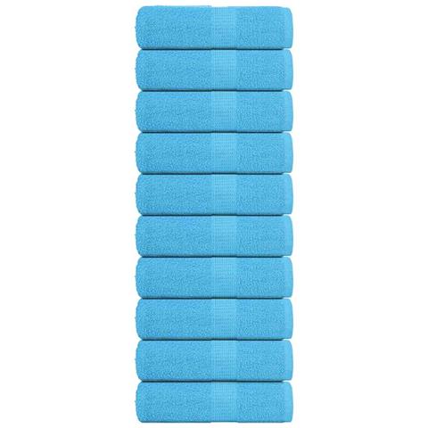 Asciugamani Sapone 10 Pz Turchesi 30x30 Cm 360 G/m 100% Cotone - Foto 1