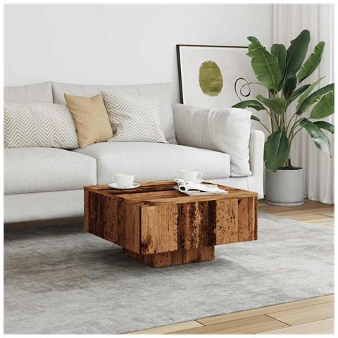 Tavolino Salotto Legno Antico 60x60x31,5 Cm Legno Multistrato - Foto 3