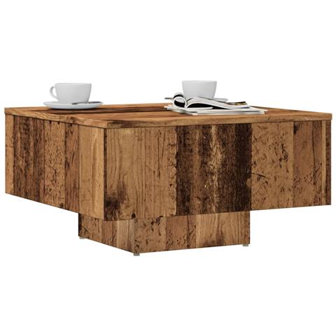 Tavolino Salotto Legno Antico 60x60x31,5 Cm Legno Multistrato - Foto 1