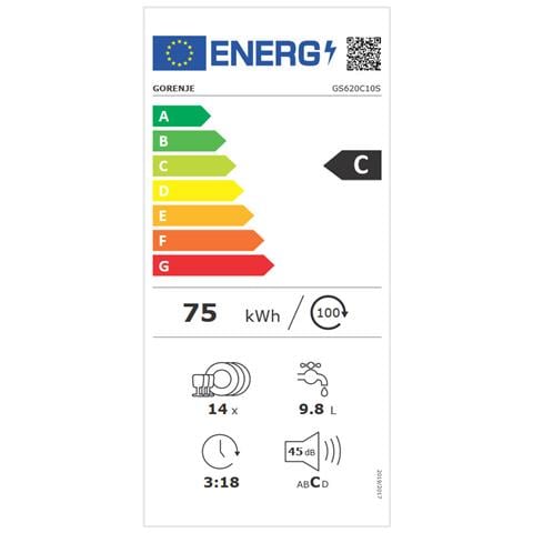 Lavastoviglie GS620C10S Libera Installazione Capacità 14 Coperti Classe C Colore Grigio Metallizzato - Foto 3