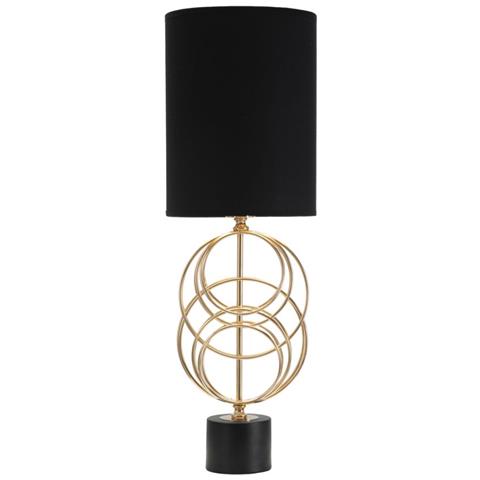 Lampada Da Tavolo Mf134 - Nero - Metallo - 22,5x22,5x65 Cm - Foto 1