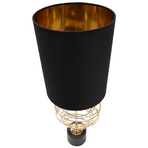 Lampada Da Tavolo Mf134 - Nero - Metallo - 22,5x22,5x65 Cm - Foto 2