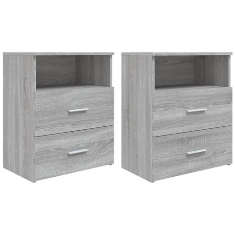 Lusso Casadino -  Comodini 2 Pz Grigio Sonoma 50x32x60 Cm - Foto 2
