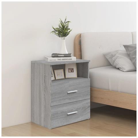 Lusso Casadino -  Comodini 2 Pz Grigio Sonoma 50x32x60 Cm - Foto 1