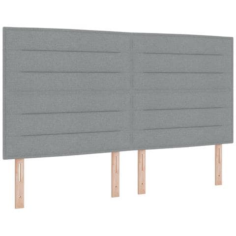 Testiera Design Lines Grigio Chiaro 180 cm Tessuto - Foto 1