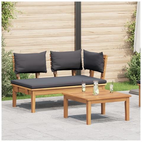 Set di Panchine da Giardino in Legno Massello di Teak - Foto 2