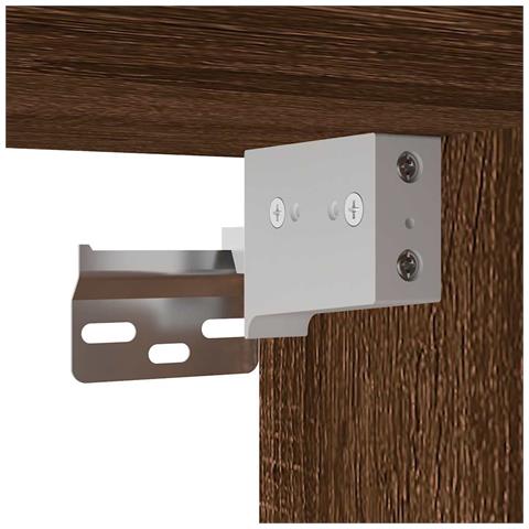 Set Mobili da Bagno 3 pz Rovere Marrone in Legno Multistrato - Foto 9