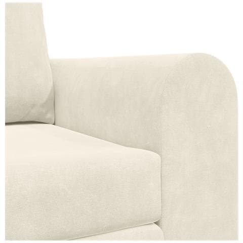 Divano a Letto 2-in-1 Panna 148x71x83 cm in Velour - Foto 9