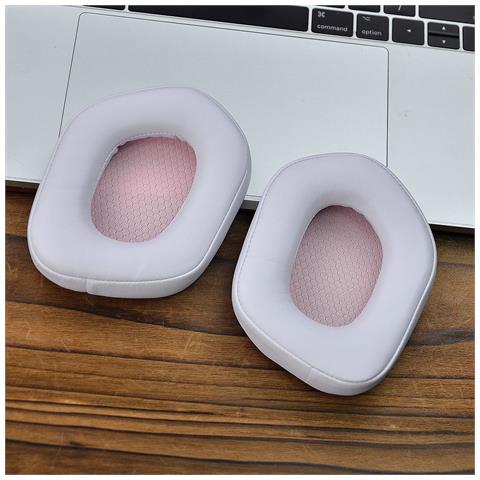Cuscinetti Auricolari Di Ricambio Per Cuffie Logitech G533 G335 G733, Xiberia K03s K03 (2 Pezzi) White - Foto 3