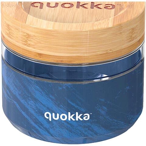 Contenitore Alimentare 500ml Decorazione Grana Del Legno Con Coperchio In Bambù, Blu - Foto 5