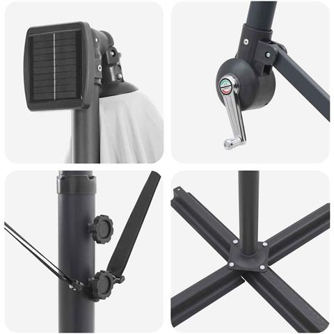 Ombrello a bilanciere a forma di banana Sabbia - Foto 9