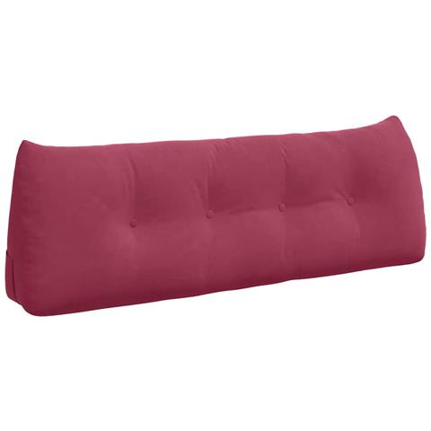 Cuscino per Schiena Rosso Vino 140 x 24 x 50 cm Velluto - Foto 1