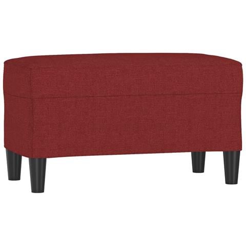 Panca Rosso Vino 70x35x41 cm in Tessuto - Foto 1