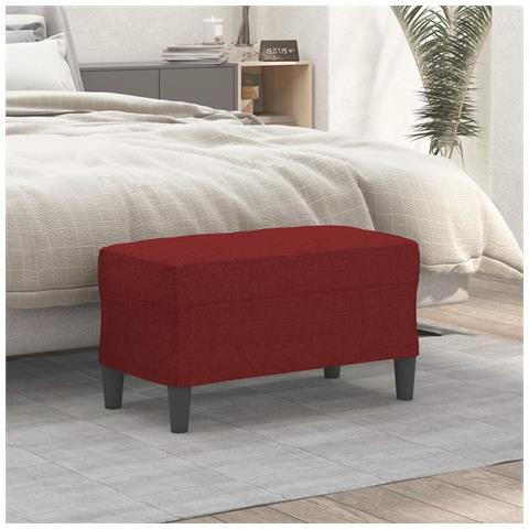 Panca Rosso Vino 70x35x41 cm in Tessuto - Foto 2