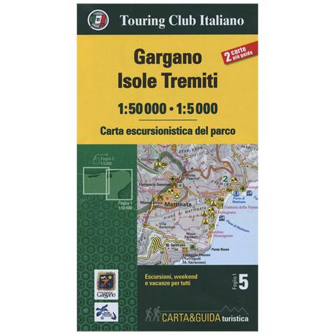 Gargano. Isole Tremiti 1:50.000-1:5000. Carta escursionistica del parco. Con Libro: Guida del parco - Foto 1