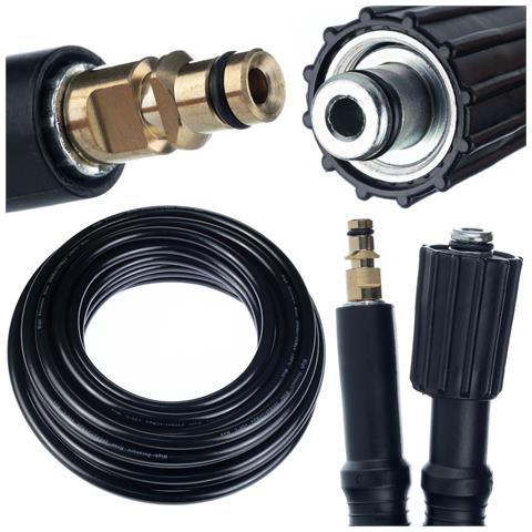 Tubo Alta Pressione 5m Di Ricambio Compatibile Con Idropulitrice Kärcher K2-k7 - Click Connect, Nylon, 200 Bar, M22x1,5 - Foto 1