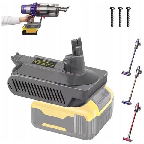 Adattatore Batteria Di Ricambio Compatibile Con Aspirapolvere Dyson V10 - Per Batterie Dewalt 18v / 20v / 60v | Materiale Abs, Alta Durata - Foto 1