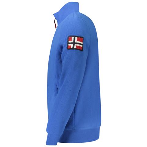 FELPA BLU CON CERNIERA DA UOMO NORVEGIA 1963 - Colore: Blu, Taglia: 3XL - Foto 3