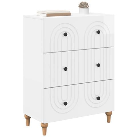 Mobile con Cassetti Bianco Lucido 66 x 34,5 x 90 cm - Foto 2
