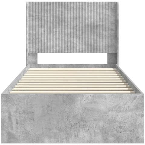 Struttura del letto con stoccaggio e testata Grigio Cemento - Foto 10
