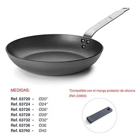 Padella antiaderente Ferrum da 36 cm, nera - 100% ferro naturale, prodotta in Spagna. - Foto 2