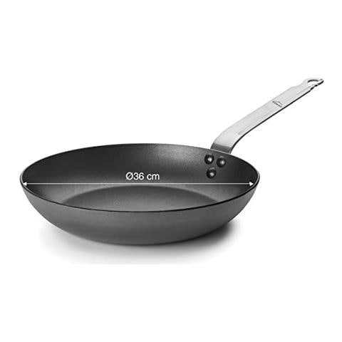 Padella antiaderente Ferrum da 36 cm, nera - 100% ferro naturale, prodotta in Spagna. - Foto 3