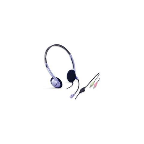 Cuffie con Microfono per PC Connessione Cavo Blu 1.8 m - Foto 1