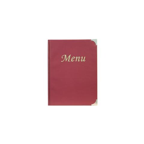 porta menu' a4-24x34cm bordeaux in pvc basic con 4+2 buste fisse - Foto 1