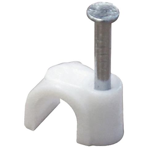 100 Graffette Fissacavo Bianco 5 mm TRE60709 - Foto 2