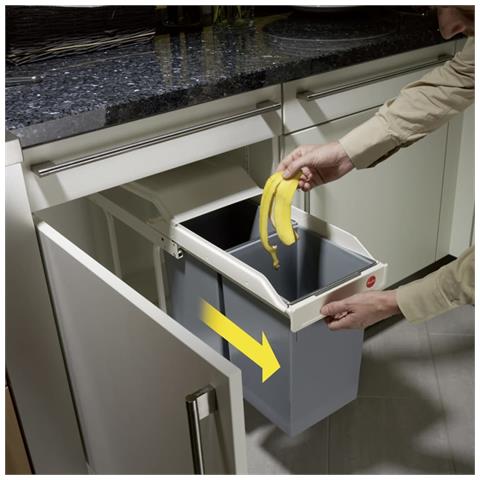 Pattumiera Da Dispensa Multi-box Duo Taglia L 2x14 L Crema 3659-001 - Foto 8