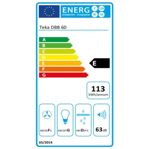 Cappa Incassato DBB 60 Aspirante eFfiltrante 60 cm Colore Nero - Foto 2