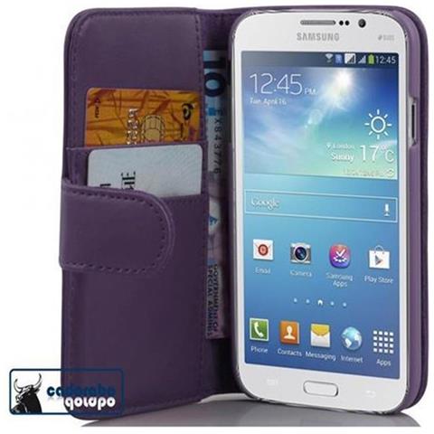Custodia Compatibile Con Samsung Galaxy Mega 5.8 In Viola Lilla - Coperchio Protettivo In Similpelle Liscia E Tasca Per Carte Di Credito - Foto 1