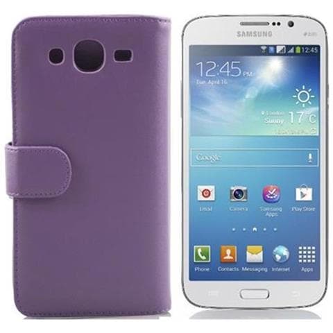 Custodia Compatibile Con Samsung Galaxy Mega 5.8 In Viola Lilla - Coperchio Protettivo In Similpelle Liscia E Tasca Per Carte Di Credito - Foto 2