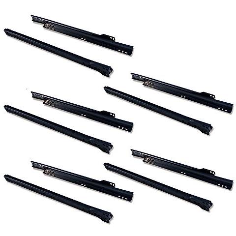 3007714 Guida-binario Con Cuscinetti A Rulli Per Cassetto, Verniciato Nero, 350 Mm, Set Di 5 - Foto 1