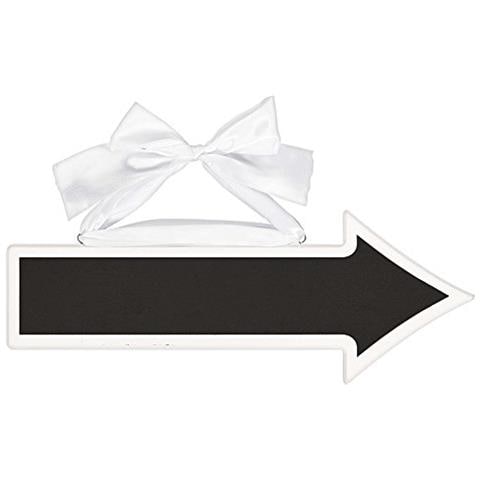 White Reversible Arrow Chalkboard Sign 41cm X 15cm X 0.7cm-1 Pc Lavagna Bianca Reversibile Con Freccia, 41 Cm X 15 Cm X 0,7 Cm, 1 Pezzo, 241426 - Foto 1