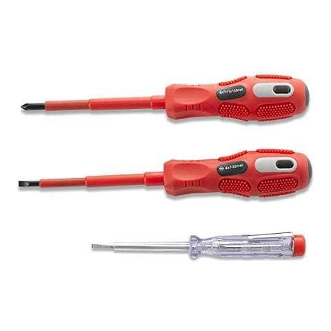 Cercatore Xj193083p Professione Isolato Elettricista Intaglio E Phillips Electric Pen Cacciavite Set 3 X - Foto 1
