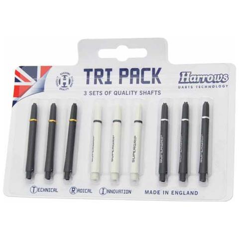 Shafty Harrows Tri Pack Supergrip 3x3 Juoda, Balta - Foto 1